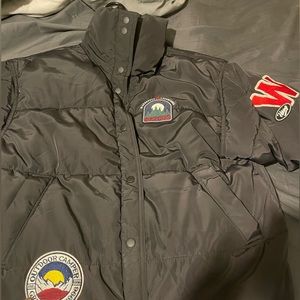 OVERSIZED Embroidered Patchwork Puffer Coat